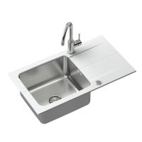 Quadron Edward FUSE7844BI3623500BS zlewozmywak granitowo-stalowy 78x44 cm biały
