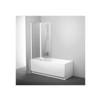 Ravak Chrome 7QLA0100Z1 parawan nawannowy 100 cm 2-częściowy biały połysk/szkło przezroczyste