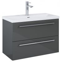 Roca Kwadro A857970153 szafka 79.8x38.4x53 cm podumywalkowa wisząca antracyt