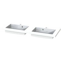 Tiger S-line Quadro 1632900141 umywalka 120x45 cm prostokątna meblowa-podwójna biała