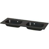 Tiger S-line Oval 1633908941 umywalka 120x45 cm prostokątna meblowa-podwójna czarna