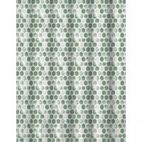 Duschy Facett zasłona prysznicowa 200x180 cm zielona-beżowa heksagony 623-13