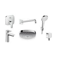 Zestaw Hansgrohe Fixfit 26457000 + Hansgrohe Select 26524400 + Hansgrohe 27446000 + Hansgrohe Croma 26425400 + Hansgrohe Talis E 71745000 + Hansgrohe Talis E 71710000