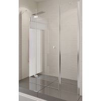 New Trendy Modena EXK1007 drzwi prysznicowe 100 cm uchylne aluminium połysk/szkło przezroczyste