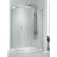 New Trendy Maxima K0577 kabina prysznicowa 100x80 cm półokrągła chrom połysk/szkło przezroczyste