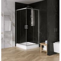 New Trendy Suvia K0791 kabina prysznicowa kwadratowa 80x80 cm chrom