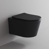 Kronenbach Tube KB100082MB miska wc wisząca bez kołnierza ze spłukiwaniem wirowym czarny