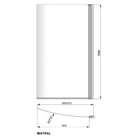 Poolspa Mistral-N PI4000097 parawan nawannowy jednoczęściowy