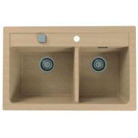 Alveus Atrox 1132000 zlewozmywak granitowy 79x50 cm beżowy
