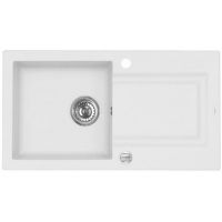 Alveus Falcon 1413011 zlewozmywak granitowy 78x43.5 cm biały