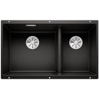 Blanco Subline 430/270-U 525991 zlewozmywak granitowy 75.5x46 cm czarny
