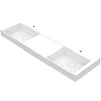 Vayer Libra 1600530153101X0 umywalka 160.5x53.5 cm prostokątna meblowa-wpuszczana-podwójna biała