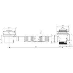 Aqualine TY1002 zestaw odpływowy