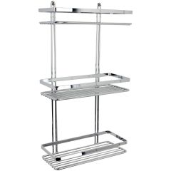 Duschy Satina półka prysznicowa 25 cm zawieszana potrójna chrom 565-90