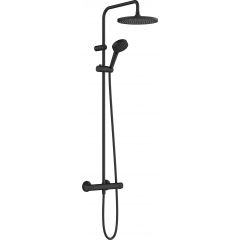 Hansgrohe Vernis Blend 26426670 zestaw wannowo-prysznicowy ścienny termostatyczny z deszczownicą czarny