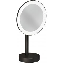 Kludi Vela R 58995N2F lusterko kosmetyczne 20.2x35.5 cm okrągłe z oświetleniem czarny