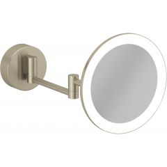 Kludi Vela R 58995N5W lusterko kosmetyczne 20.2x20.2 cm okrągłe z oświetleniem nikiel