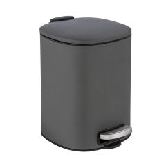 Wenko Alassio 24780100 kosz na śmieci 5 l szary
