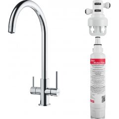 Franke Clear Water 1600702660 bateria kuchenna z filtrem stojąca chrom