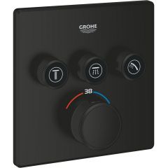 Grohe Grohtherm SmartControl 291262430 bateria wannowo-prysznicowa podtynkowa z termostatem czarna