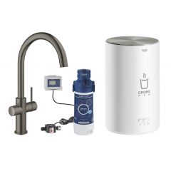 Grohe Red 30083AL1 bateria kuchenna z bojlerem stojąca brushed hard graphite