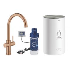 Grohe Red 30083DL1 bateria kuchenna z bojlerem stojąca brushed warm sunset