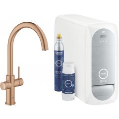 Grohe Blue 31455DL1 bateria kuchenna z filtrem stojąca brushed warm sunset