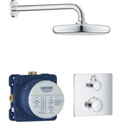 Grohe Grohtherm 34728000 zestaw wannowo-prysznicowy podtynkowy termostatyczny z deszczownicą chrom