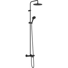 Hansgrohe Vernis Blend 26899670 zestaw wannowo-prysznicowy ścienny z deszczownicą czarny