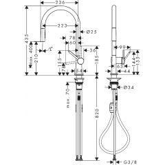 Hansgrohe Talis M54 72800000 bateria kuchenna stojąca chrom