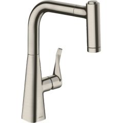 Hansgrohe Metris M71 73800800 bateria kuchenna stojąca stal