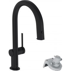 Hansgrohe Aqittura M91 76826670 bateria kuchenna z filtrem stojąca czarna