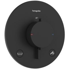 Hansgrohe Ecostat Comfort S 33718670 bateria wannowo-prysznicowa podtynkowa z termostatem czarna