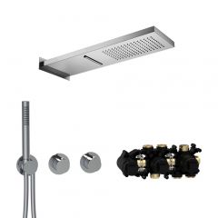 Herzbach Modul 7 70703711101 zestaw prysznicowy podtynkowy termostatyczny z deszczownicą chrom