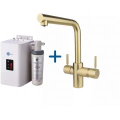 InSinkErator 44837ASCZ bateria kuchenna z przepływowym podgrzewaczem stojąca złoto/stare złoto