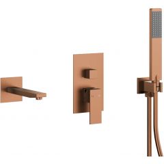 KFA Armatura Logon Brushed Rose Gold 513940134 zestaw wannowo-prysznicowy podtynkowy miedź