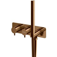 Kohlman Axel Brushed Copper QW265ABC bateria wannowo-prysznicowa podtynkowa z termostatem miedź