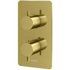 Kohlman Axel Gold QW433AGDB bateria wannowo-prysznicowa podtynkowa z termostatem złota