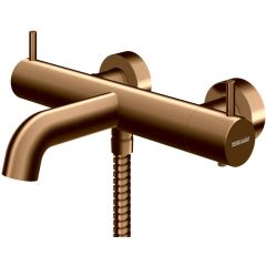 Kohlman Axel Brushed Copper QW710ABC bateria wannowo-prysznicowa ścienna z termostatem miedź