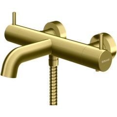 Kohlman Axel Gold QW710AGDB bateria wannowo-prysznicowa ścienna z termostatem złota