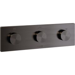 Kludi Pushtronic 38300N200 bateria wannowo-prysznicowa podtynkowa z termostatem czarna