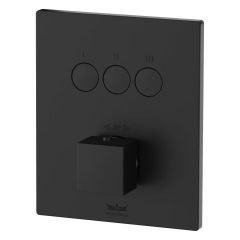 Kronenbach Smart Push 19046003SM bateria wannowo-prysznicowa podtynkowa z termostatem czarna