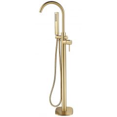 Laveo Pola BAPG1SB bateria wannowo-prysznicowa wolnostojąca złota