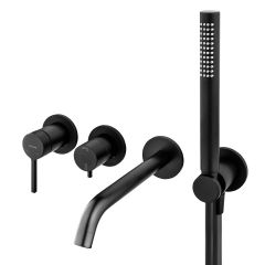 Oltens Rann 34110300 bateria wannowo-prysznicowa podtynkowa czarny mat