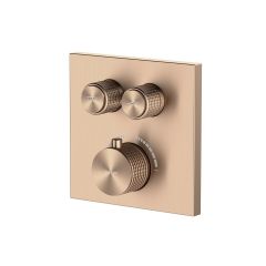 Oltens Onega 34602610 bateria wannowo-prysznicowa podtynkowa z termostatem miedź szczotkowana