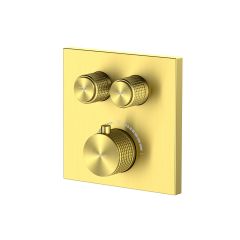 Oltens Onega 34602810 bateria wannowo-prysznicowa podtynkowa z termostatem złoty szczotkowany