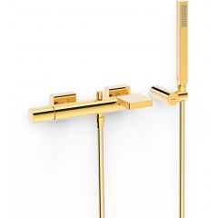 Tres Project 21117001OR bateria wannowo-prysznicowa ścienna złota