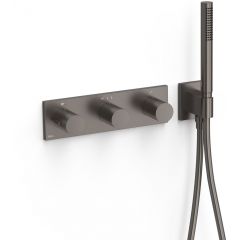 Tres B-System 30735301GR bateria wannowo-prysznicowa podtynkowa z termostatem grafitowa