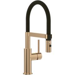 Villeroy & Boch Steel Expert Compact 92730023 bateria kuchenna stojąca czarna-złoto/stare złoto Villeroy & Boch Steel Expert Compact 92730023 bateria kuchenna stojąca czarna-złoto/stare złoto