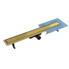 Besco Virgo Duo OL70VG odpływ liniowy z rusztem 70 cm złoty
